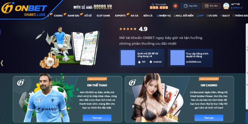 Hướng dẫn cài đặt ứng dụng ONBET trên điện thoại