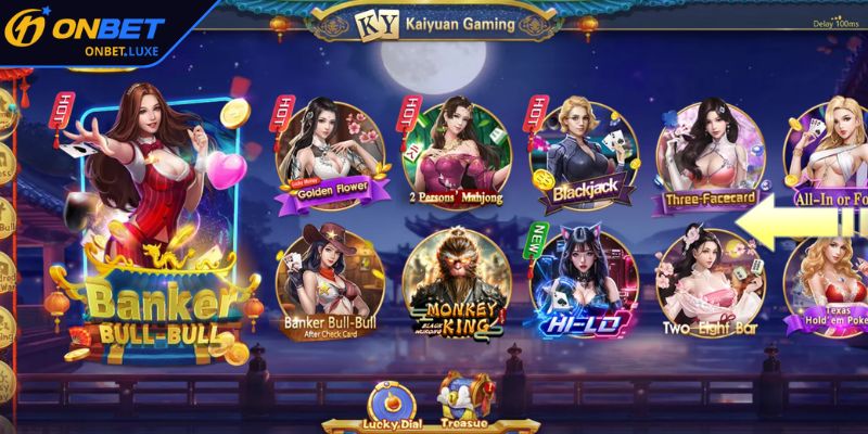 Sảnh Game Bài đỉnh cao tại ONBET không thể bỏ lỡ