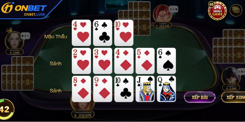 Tham gia Mậu Binh trực tuyến