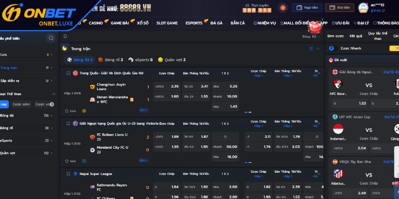 Tổng quan về sảnh ON Thể Thao